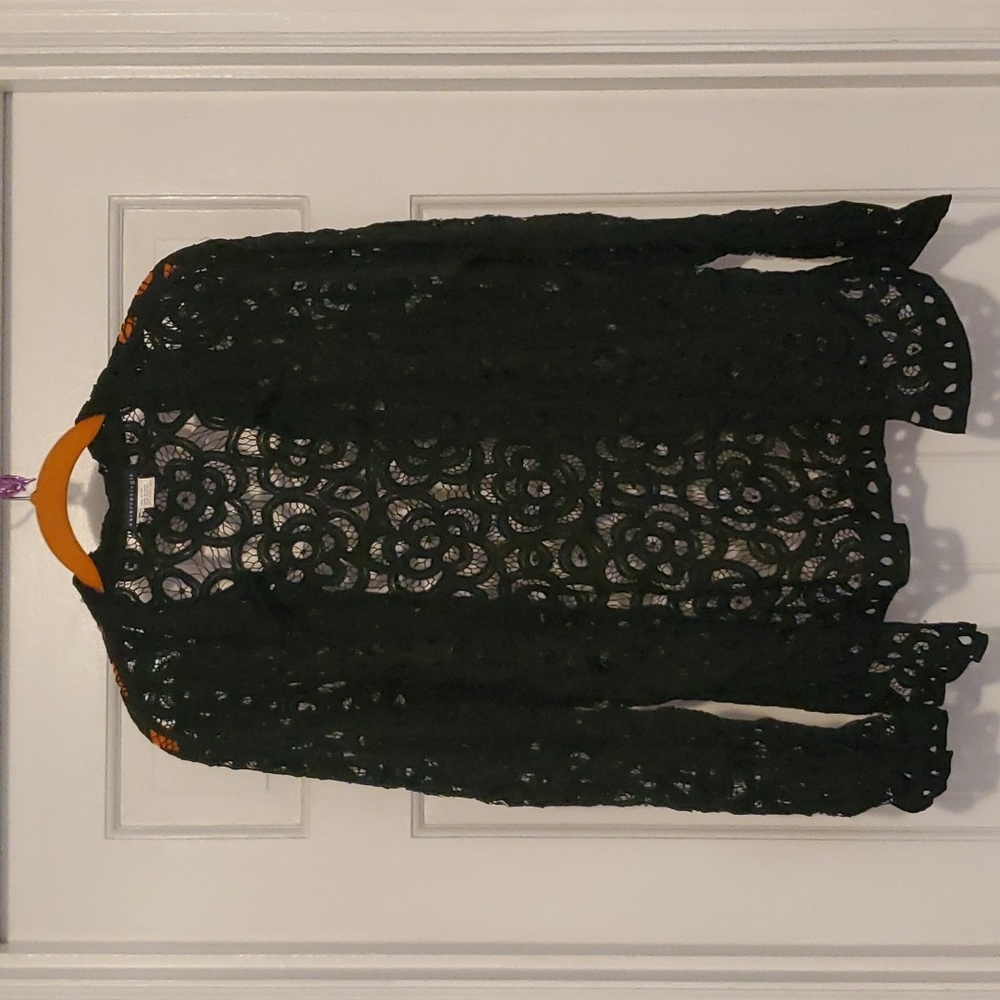 Black lace shirt from Anthropologie size MEDIUM